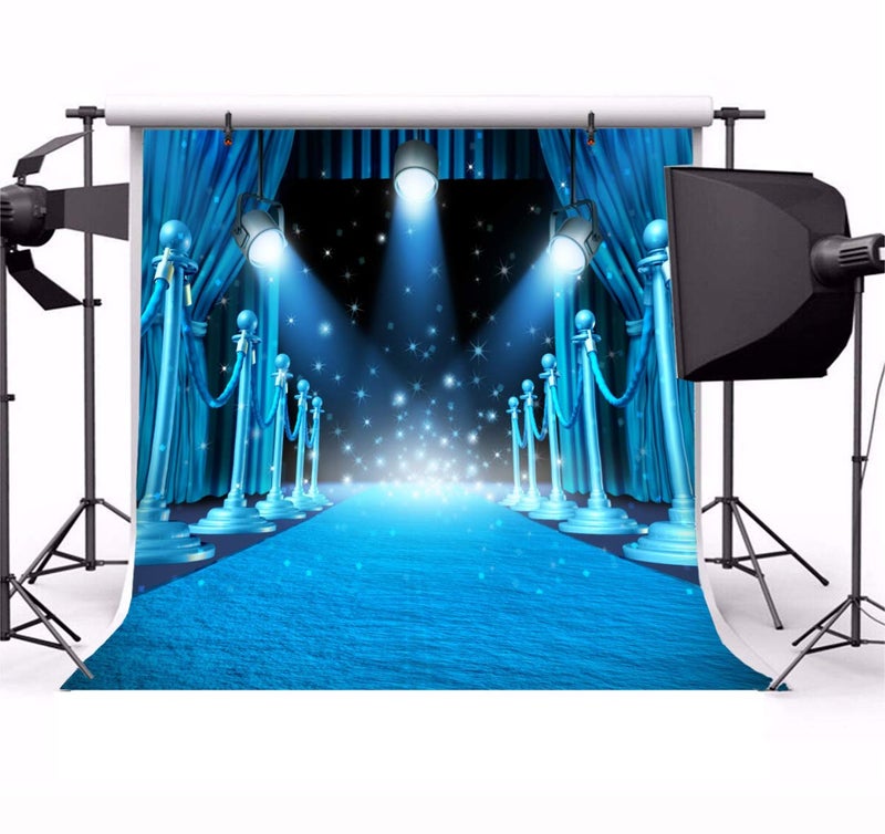 Yeele 8x8ft Photography Backdrop Stage Lights Red Carpet Background for Photo Shoots Luxury VIP Royals Club Party Event Decoration Banner Adult Kids Photo Booth Vinyl Studio Props - Image 2